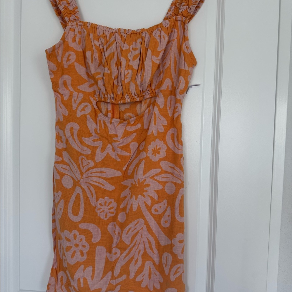 Floral Orange Dress